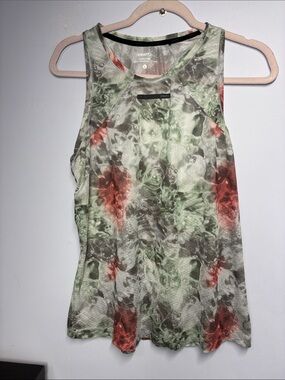 Craft Green and Red Abstract-Print Performance Tank